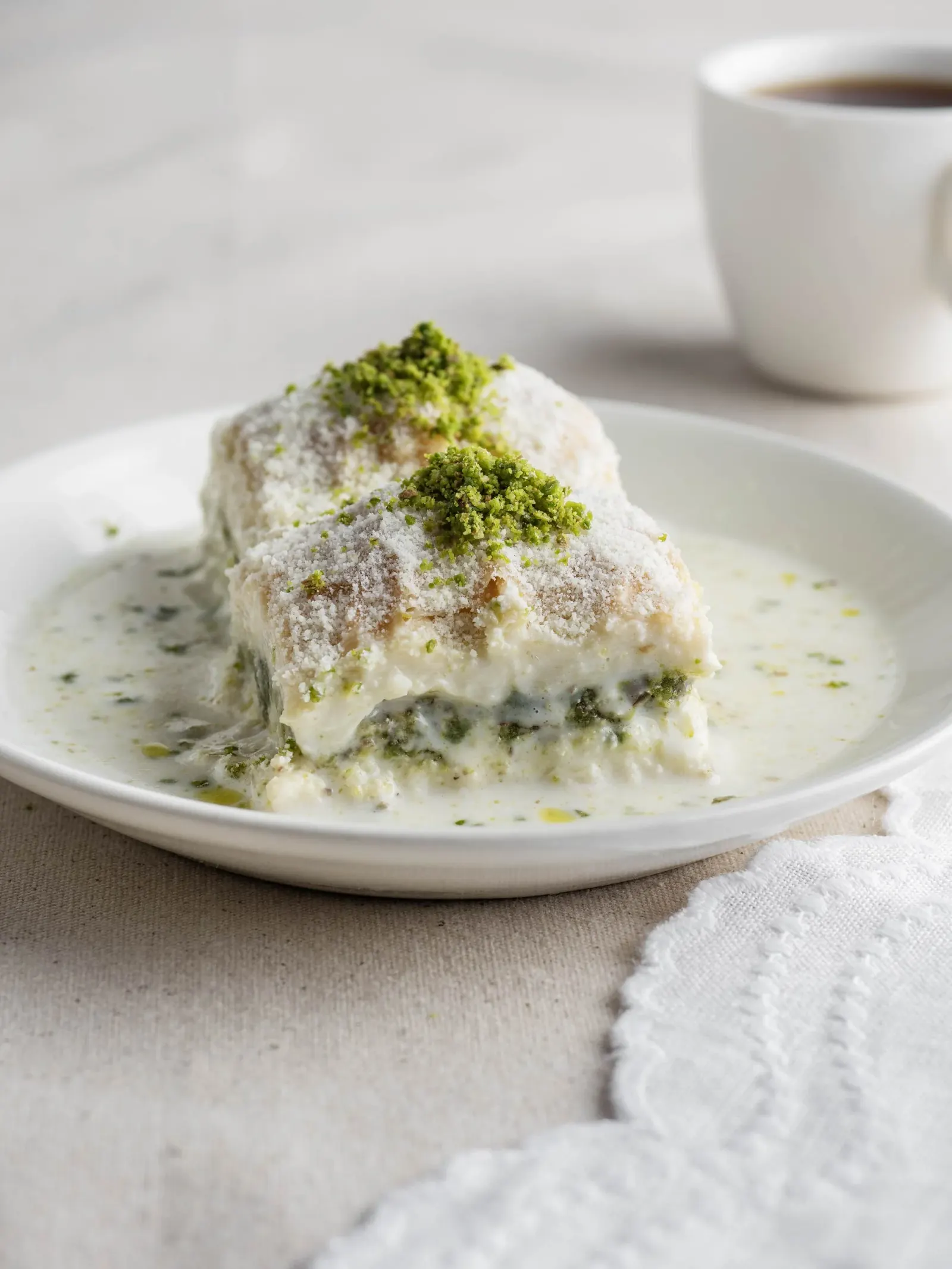 White chocolate cold baklava — Saytad's signature variation